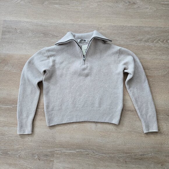 UNIQLO Premium Lambswool Half-Zip Long-Sleeve Knit Sweater Size Medium NWT - Picture 6 of 17